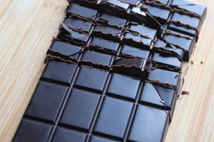 Homemade 100% Dark Cooking Chocolate Bar Keto